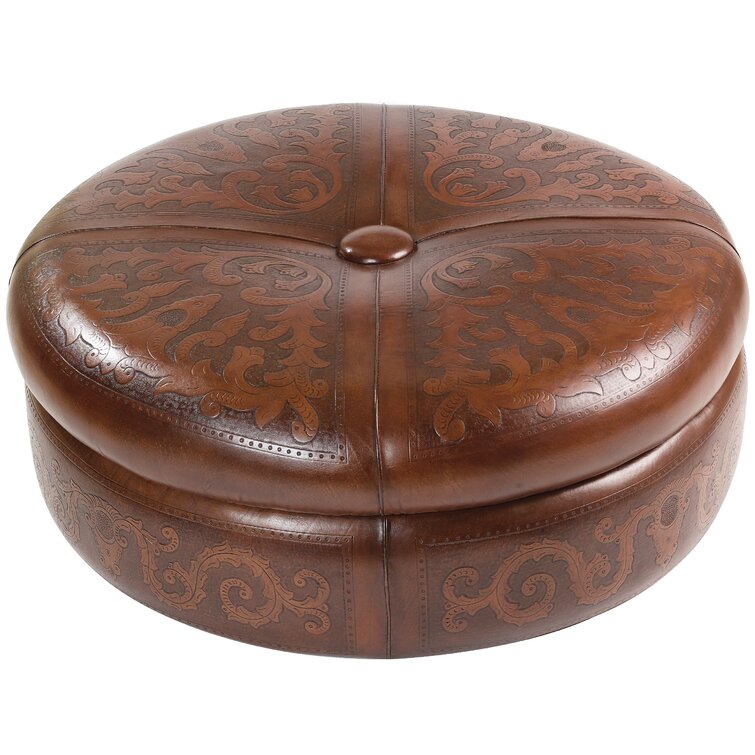 Wayfair brown deals leather ottoman